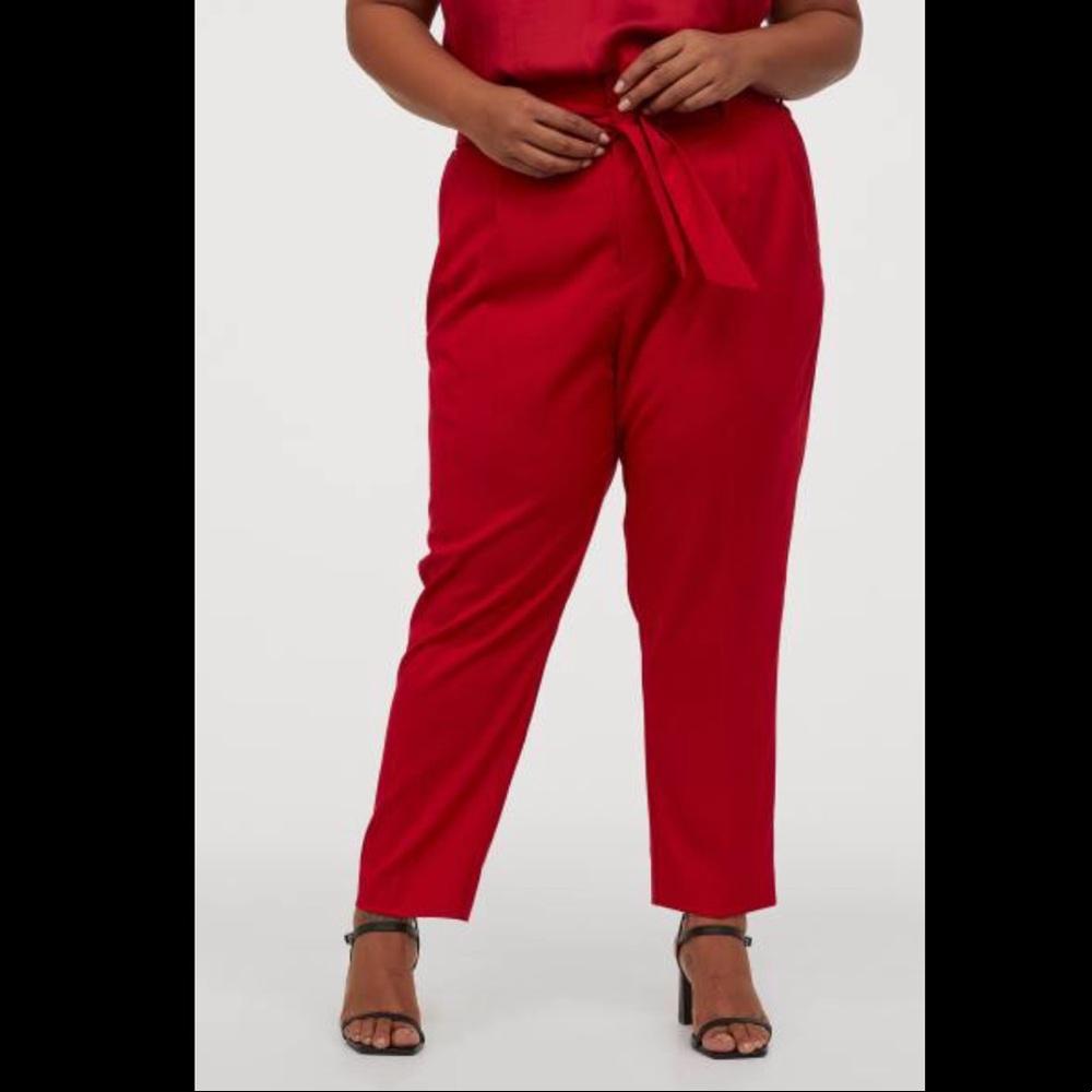 H & M Pleated Tie Waist Trousers